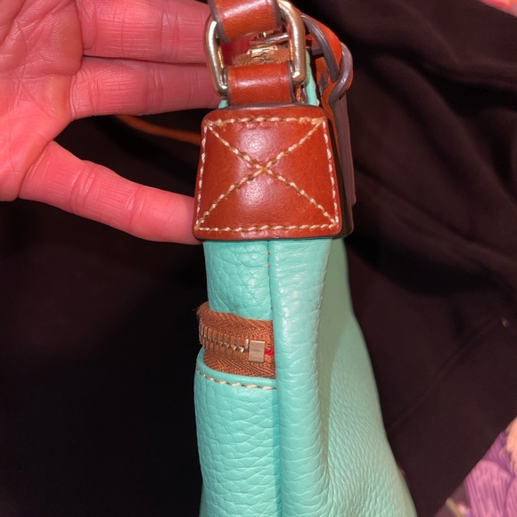 Dooney & Bourke Teal Leather Crossbody Bag - Picture 3 of 16